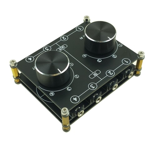4 in 4 out 3.5mm AUX 1/8" audio switch,1/8" Stereo Splitter box, 4 ways Selector - Picture 2 of 7