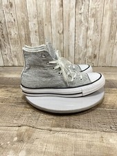 Converse Womens Chuck Taylor All Star Sparkle Knit Silver Size 7