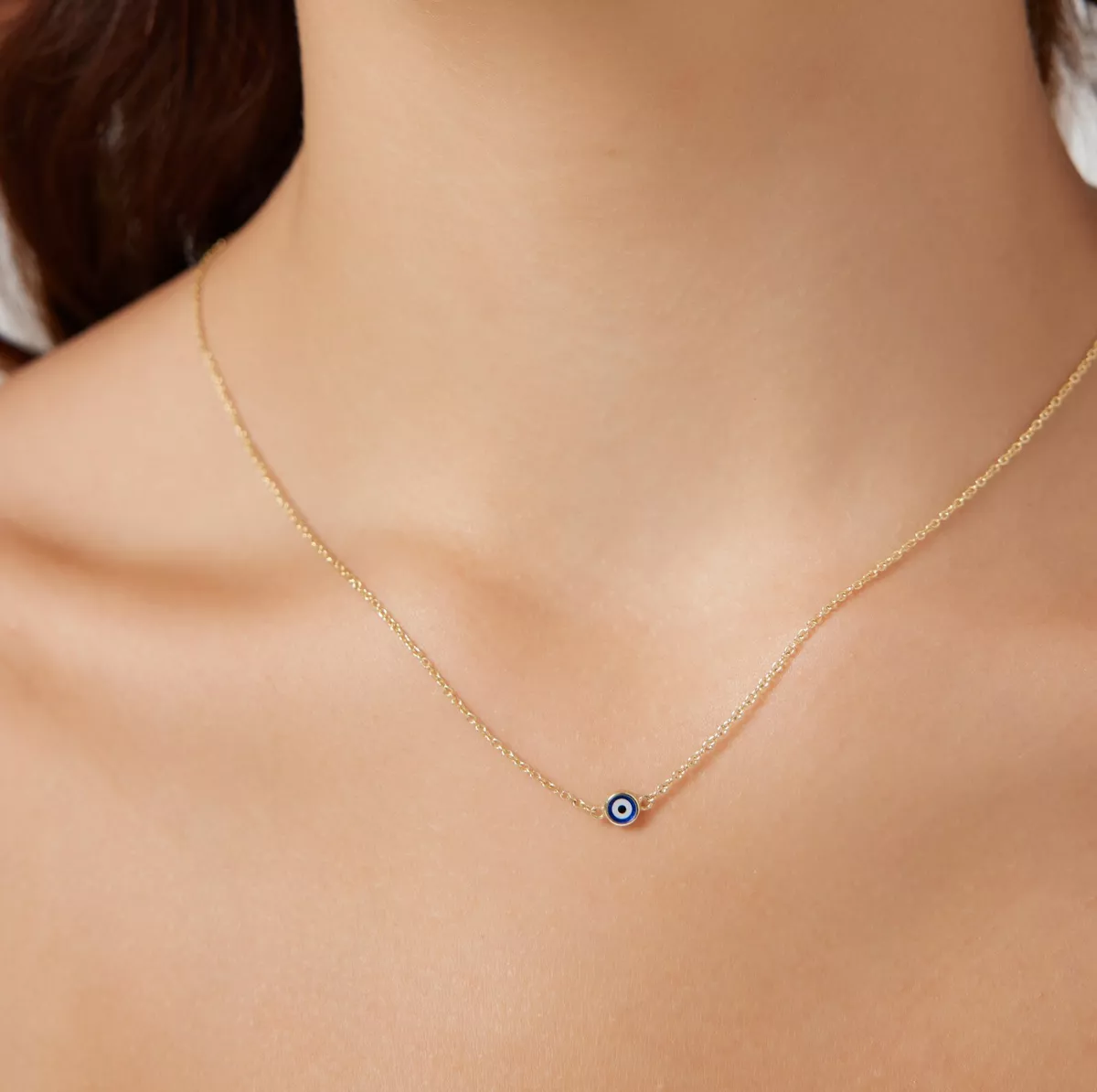 Round evil eye on sale pendant