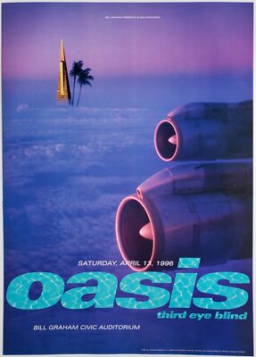 値下げ‼️oasis ポスター Oasis Poster - Original Knebworth 1996. Large 60