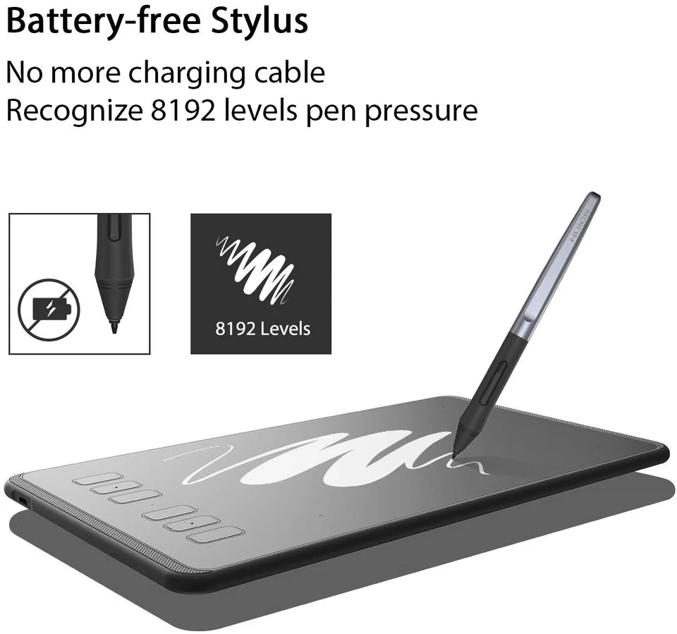 Huion Inspiroy H640P Battery-free Stylus Pen Tablet  BRAND NEW - Image 2 of 3