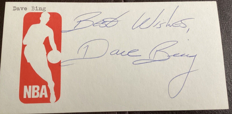 DAVE BING Personally Autographed Signed NBA Card PISTONS CELTICS BULLETS FreeShp