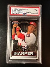 2011 Bowman Chrome Bryce Harper Exclusive #BCE1S Bryce Harper Silver MINT PSA 9