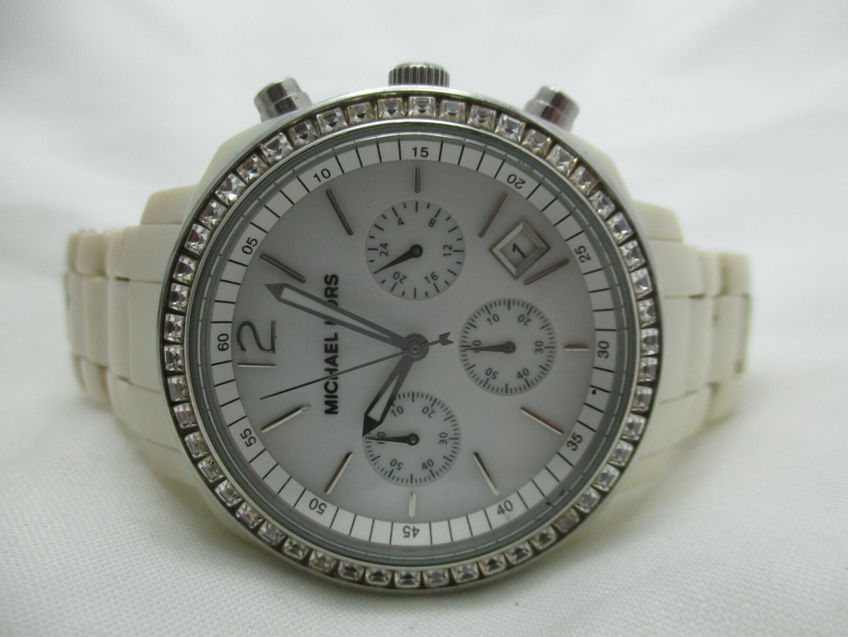 MICHAEL KORS rhinestone watch with adjustable date. New Authentic Michael Kors Tibby Crystals Rose Gold Silver  main image 3
