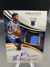 Emmanuel Mudiay 2015-16 Panini Immaculate RPA Rookie Jersey Patch Auto 97/99