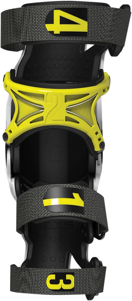 Mobius X8 Pair Set Knee Braces White/Yellow Motocross Offroad Protection - Image 3 of 3
