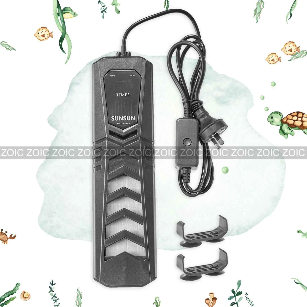 SunSun 300W-1000W 20℃-35℃ Fish Tank Pond Heater Digital Submersible With AU Plug