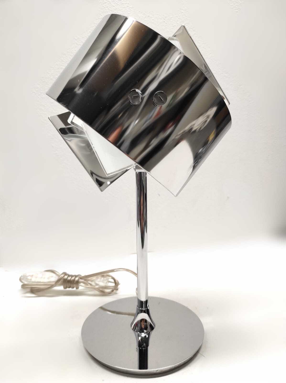 Lampada AURA Gea Luce Cromo e Vetro Bianco | Eccellenza Illuminotecnica