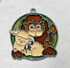 Lamb and Lion Stained Glass Style Suncatcher