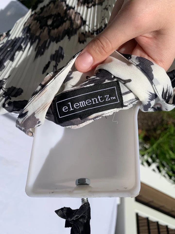 Floral Patterned Sheer Lightweight Button Up Elementz Shirt - Image 4 of 4