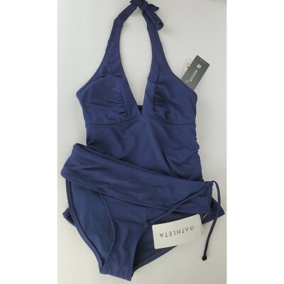 shirrendipity halter swim dress Blue Halter Mini Dress
