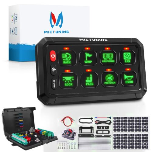 MICTUNING Upgrade P1S RGB 8 Gang Switch Panel Light Bar Electronic Relay 12V/24V - Picture 10 of 16