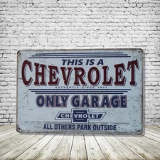 Chevrolet Vintage Style Tin Metal Bar Sign Poster Man Cave Collectible New