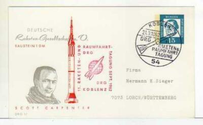 5391) DEUTSCHLAND 1962 Rakete German Scott Carpenter
