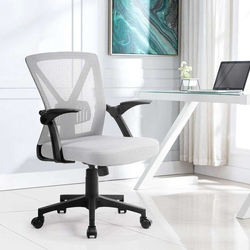 Artiss Office Chair Gaming Executive Computer Chairs Study Mesh Seat Tilt Grey - Picture 7 of 11