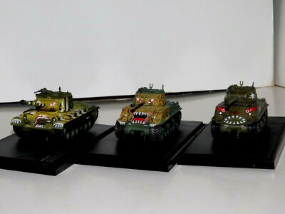 M4A3E8 Sherman  1+1 AND M46 PATTON HAN RIVER KOREA 1951  DRAGON ARMOR TANK 1:72