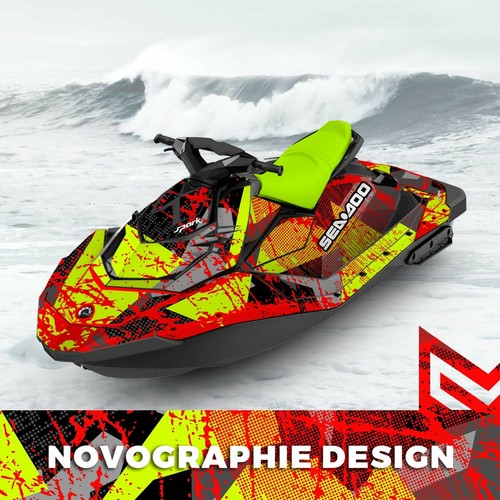 SEADOO SPARK trixx GRAPHIC KIT wraps 2up + 3up Jet Ski SEA DOO Decal
