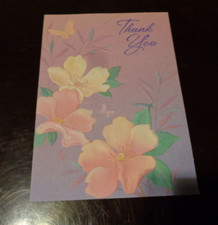 Lot of 9 small embossed Hallmark Thank you greeting cards 48