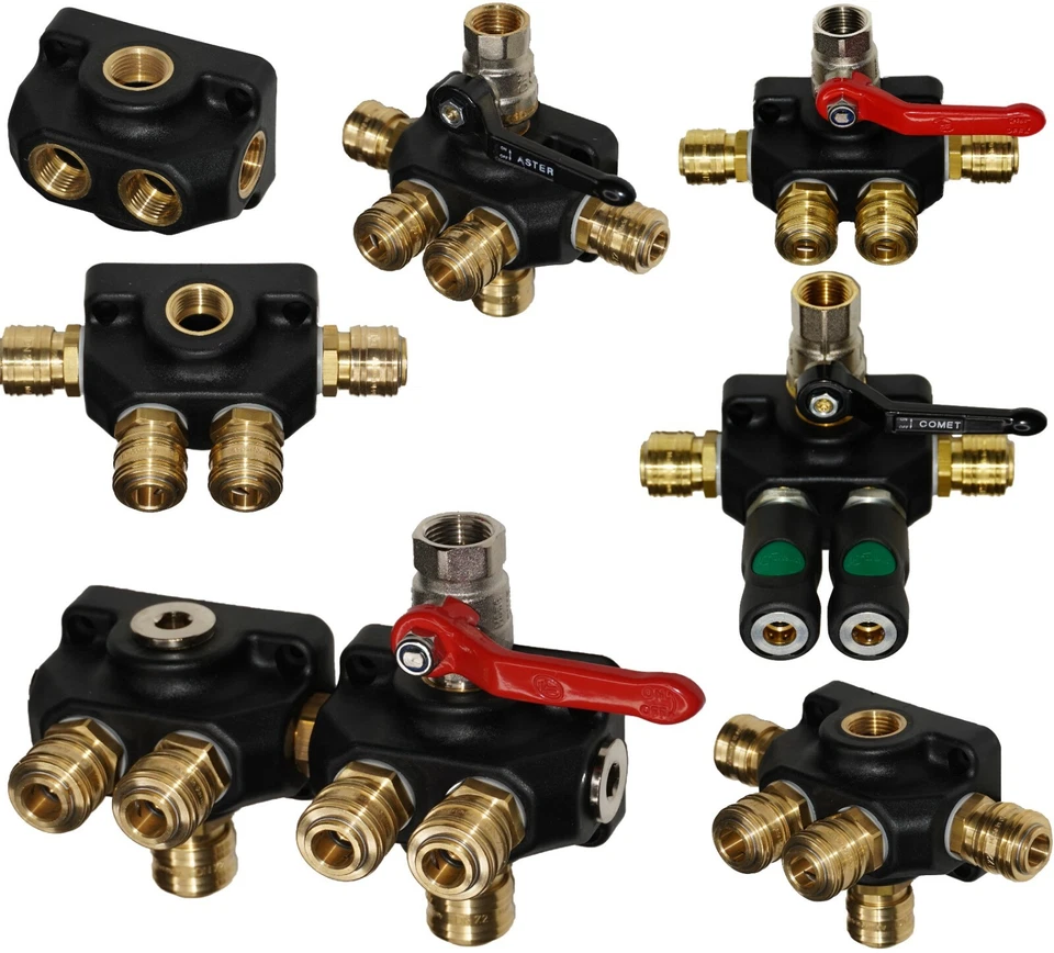 RI / LF / GROLL Druckluftverteiler Durchgangsverteiler Druckluft Luftverteiler Endverteiler