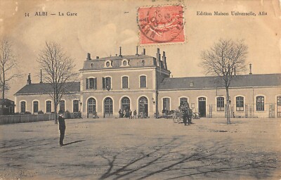 Old postcard 81 ALBI LA GARE
