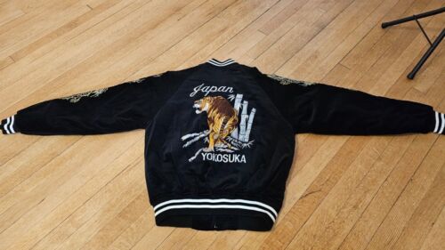 Hoshihime Yokosuka souvenir embroidery bamboo tiger jacket men's US M size - Picture 4 of 13