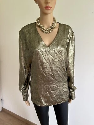 Blouse dorée neuve à manches longues So Addict taille 4 (taille petit) - Photo 1/4