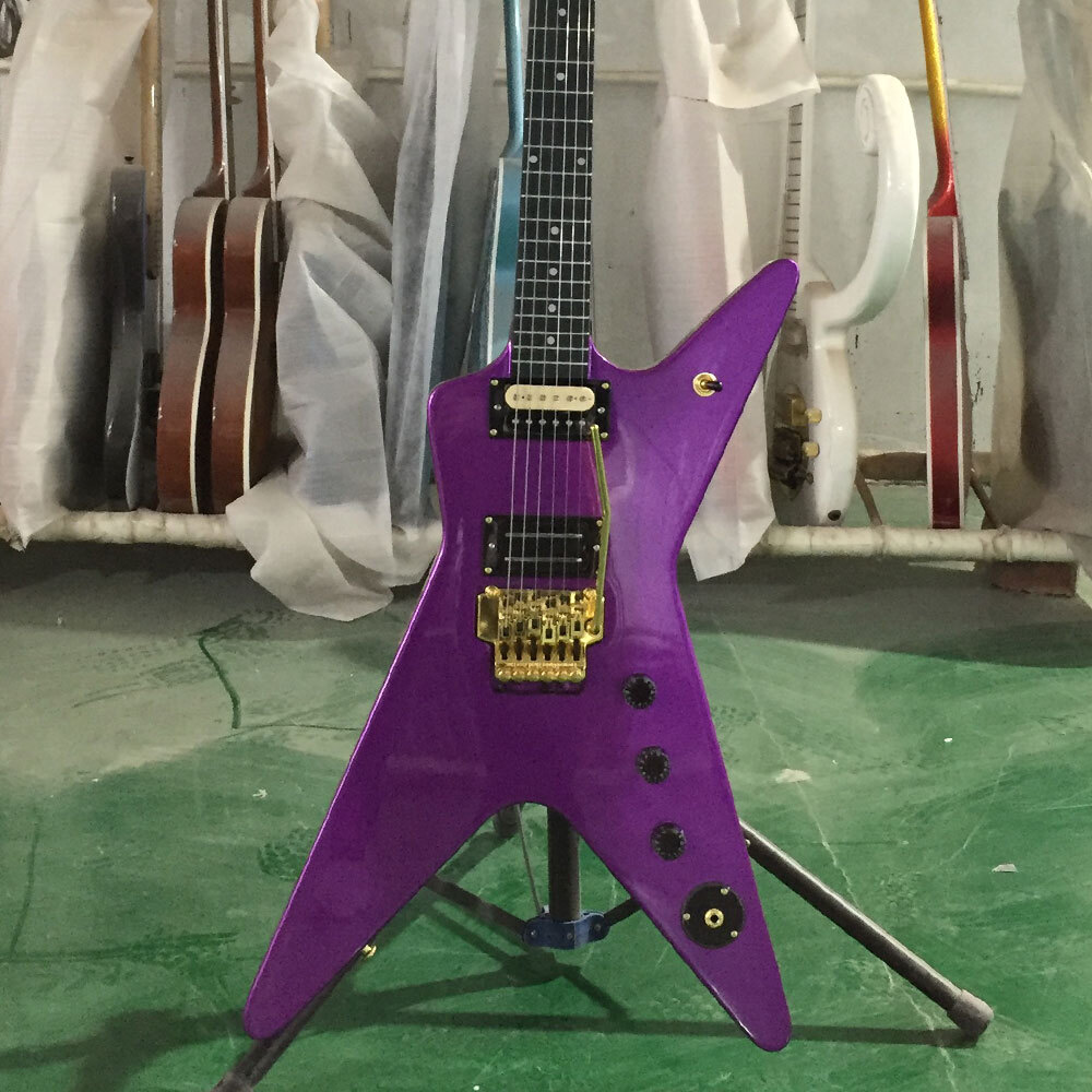Custom Metallic Purple Special Shaped Electric Guitar Dimebag