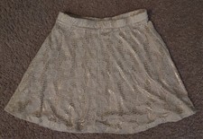 Girl's Hello Kitty Skirt Size XL Ivory Lace and Gold Lining