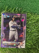 Pedro Leon 2021 Bowman Chrome Sapphire Purple Image Variation #20/25 #BCP189