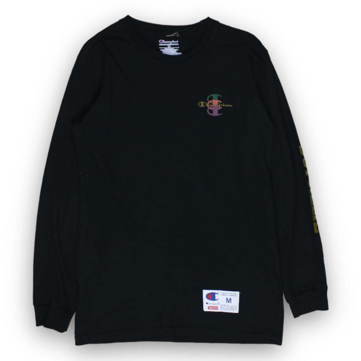 Supreme X Champion L/S T-shirt Size Medium Black | eBay