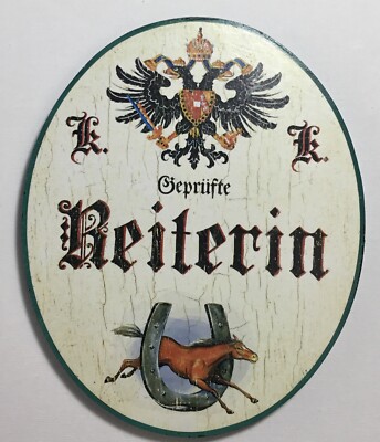 K&K Nostalgia Wooden Sign SchilderundBilder  Plaques Germany 6 1/2 x 5 1/2
