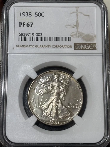 1938 Proof 50c NGC PR-67 Walking Liberty Half Dollar