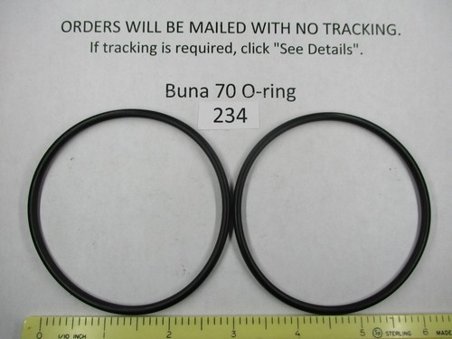 234 O-ring 3" ID x 3-1/4" OD x 1/8" thick. Buna-70.   Quan 2. - Picture 2 of 9