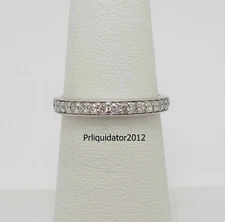 1/4CT Natural Diamond Shared Prong Anniversary Wedding Band Ring 14K White Gold