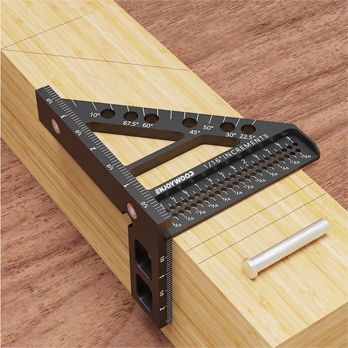 Imperial 3D Multi Winkel Messlineal hohe Präzision 22,5-90 Grad Holzbearbeitung - Bild 8 von 11