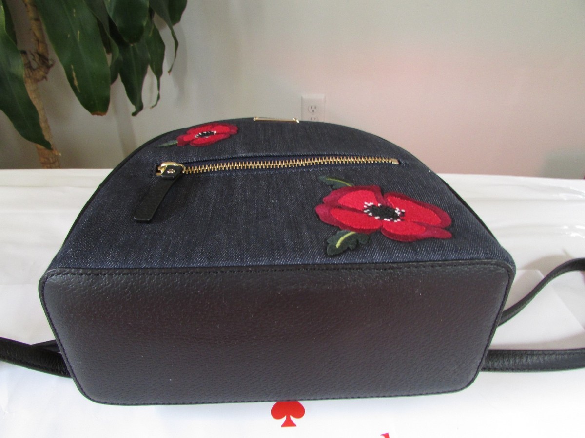 Kate Spade Grove Street Poppy Sammi Backpack NWT Kate Spade Sammi Grove Street Poppy Backpack Blue Multi  main image 2