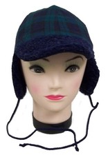 PLAID STYLE TODDLER FURRY TROOPER WINTER AVIATOR HAT kids cute winter cap A37g