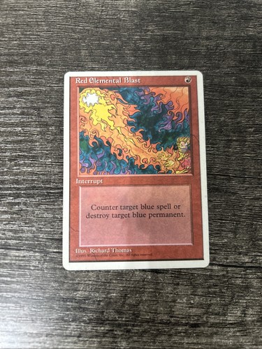 MTG 1x Red Elemental Blast x1 LP Fourth Edition