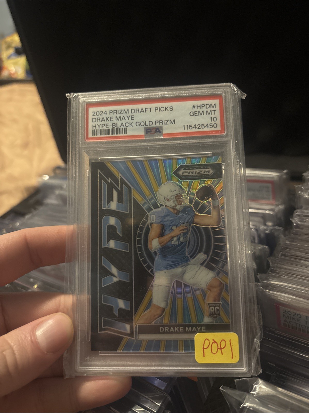 Drake Maye Panini Prizm Draft Picks Hype #HPDM Black Gold Prizm