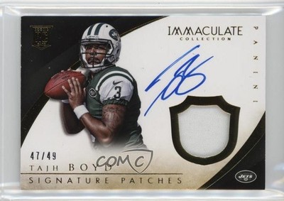 2014 Panini Immaculate 47/49 Tajh Boyd #139 RPA Patch Auto RC j4h