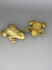 Lot Of 2 Vintage Celluloid Toy Frog Viscoloid Co. Green 3