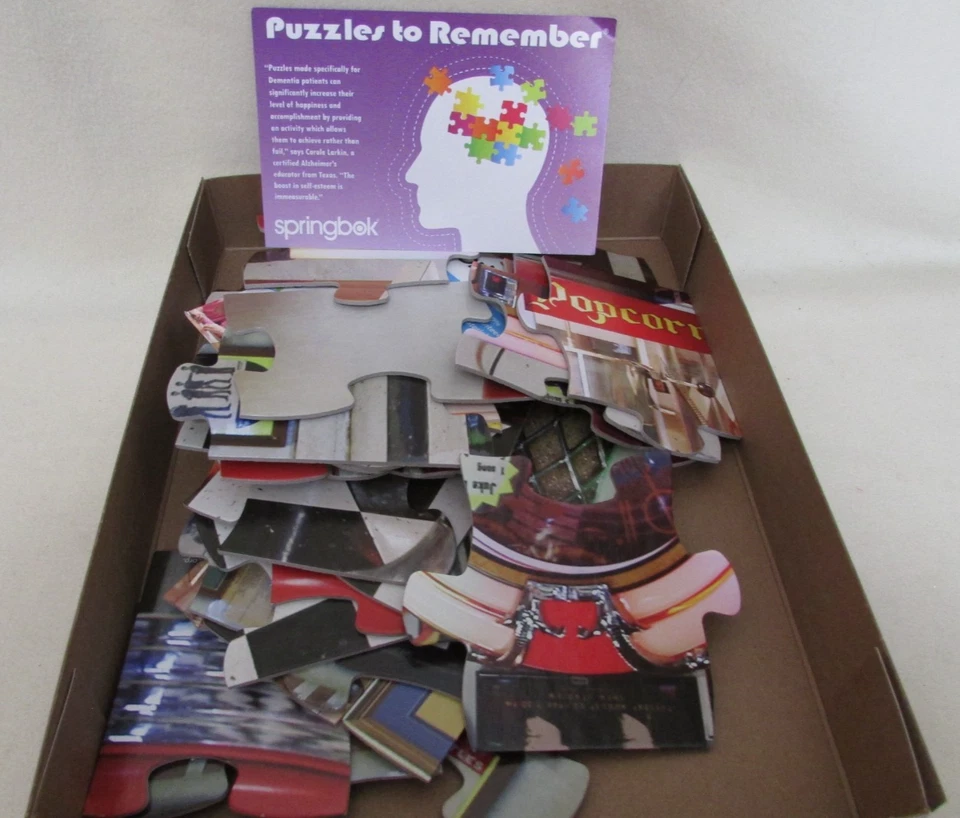 Lot of 2 Springbok Puzzles To Remember Brain Exercise XL 36 Piece Malt Shop/Bird - Image 4 of 4