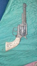 VINTAGE 1960  s Tootsie Toys PONY BOY CAP GUN Pistol White Grips WORKS