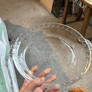 PYREX 229 Clear Glass Round Pie Dish Plate 24 cm Microwaveable