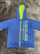 Quicksilver Sherpa Lined Full Zip Hoodie Jacket Youth XS 5-6