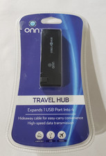 ONN Travel USB 2.0 Hub New   Compact  Portable 681131542265