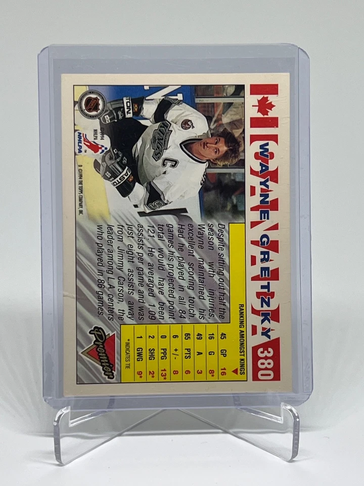 1993-94 O-Pee-Chee Premier Wayne Gretzky #380 Los Angeles Kings - Image 2 of 2