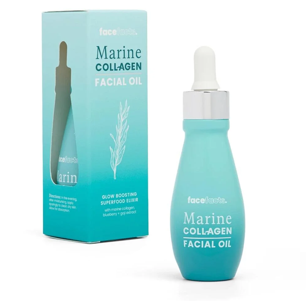 Marine Collagen Face Oil Hydrating Moisturising Treatment Superfood Infused 30ml