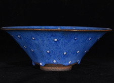 8.4" Antique Old Chinese Song Dynasty Jian Kiln Porcelain Palace Tea Bowl Bowls