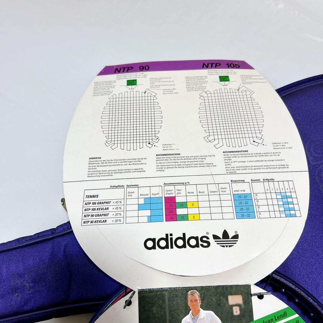 【新品】adidas NTP 90 Kテニスラケット RAQUETTE TENNIS ADIDAS NTP 90 K MANCHE 2 4 1/4 | eBay